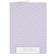 Lavender Chevron Print Thank You Card