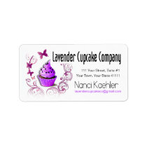Lavender Cupcake Company Avery Label labels