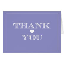 Lavender Cute Heart Wedding Thank You Cards