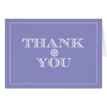 Lavender Cute Snowflake Wedding Thank You Cards