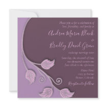 Lavender & Eggplant Wedding Invitation