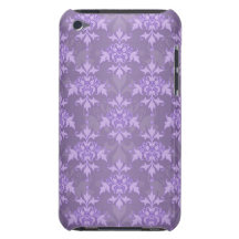 Lavender Fancy Damask Barely There iPod Case