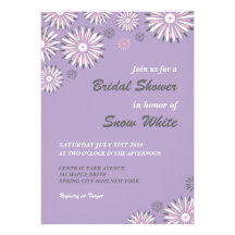 Lavender Floral Bridal Shower Wedding Invitation