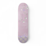 Lavender Floral Doodle Skateboard