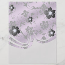 lavender floral satin floral damask full color flyer
