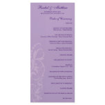 Lavender Floral Wedding Program