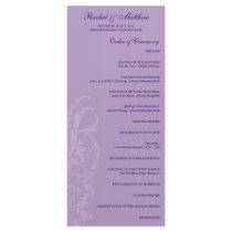 Lavender Floral Wedding Program