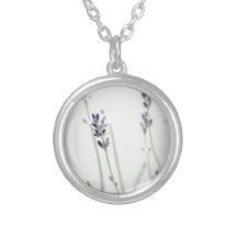 Lavender Flowers Custom Necklace