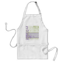 Lavender & Green Floral Swirls Apron