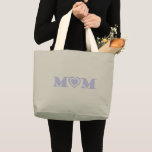 Lavender Heart Mom Tote Bag