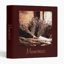 Lavender in a basket memories binder