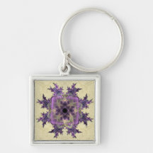 Lavender Ink Blot Key Chains