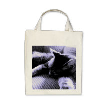 Lavender Kitty Tote Bag