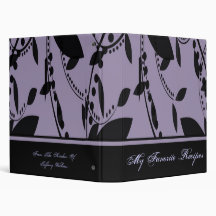 Lavender Leaves Recipe Book Binder