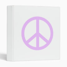 Lavender Peace Sign Binder