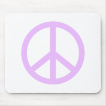 Lavender Peace Sign Mousepads