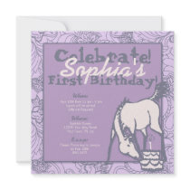 Lavender Pony Girl's First Birthday