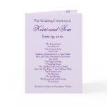 LAVENDER PURPLE Customized Wedding Program cards
