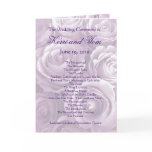LAVENDER PURPLE Customized Wedding Program cards
