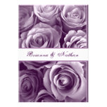 LAVENDER PURPLE Rose Bouquet Wedding Invitation