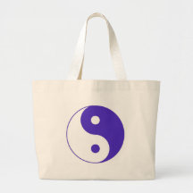 Lavender Purple Yin-Yang Canvas Bag