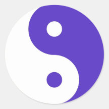 Lavender Purple Yin-Yang Stickers