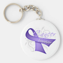 Lavender Ribbon - Cancer Survivor Keychain