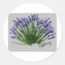 Lavender Round Stickers