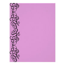 Lavender scroll customized letterhead