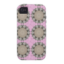 Lavender/Tan Geormetic Pattern! Vibe iPhone 4 Cases