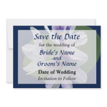 Lavender Water Lilies Save the Date Custom Announcements