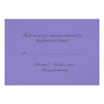 Lavender Wedding Response Card Invitations