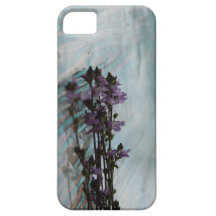 Lavender Wildflowers on Ripple Glass iPhone 5 Cover