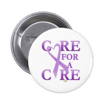 LavenderHeartRibbonCareCureDark Button