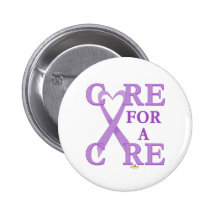 LavenderHeartRibbonCareCureLight Pin