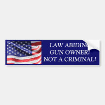 LAW ABIDING GUN OWNER BUMPER STICKER
