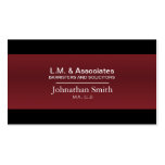 Law Business Card - Red & Black Lawyer Attorney