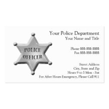 Law Enforcement Business Card