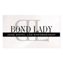 Law Enforcement Monogram Logo Business Cards