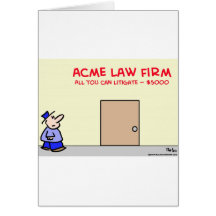 law firm all you can litigate $5000 greeting card