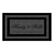 Law Firm Lawyer Attorney Black Borders Slate Business Card Templates
