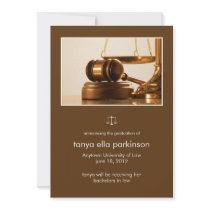 Law Major Gavel Graduation Announcement