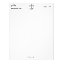LAW OFFICES Letterhead