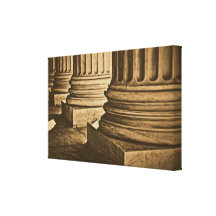 Law Pillars Retro Vintage Wrapped Canvas Gallery Wrap Canvas
