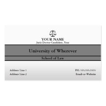 law student business card template