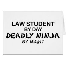 Law Student Deadly Ninja Greeting Cards