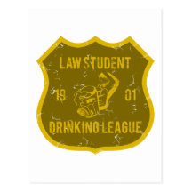 Law Student Drinking League Post Card