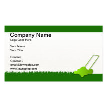 lawn care business card example