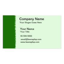 Lawn care business card grass sample