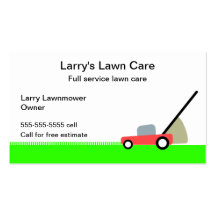 Lawn Care Service Business Card